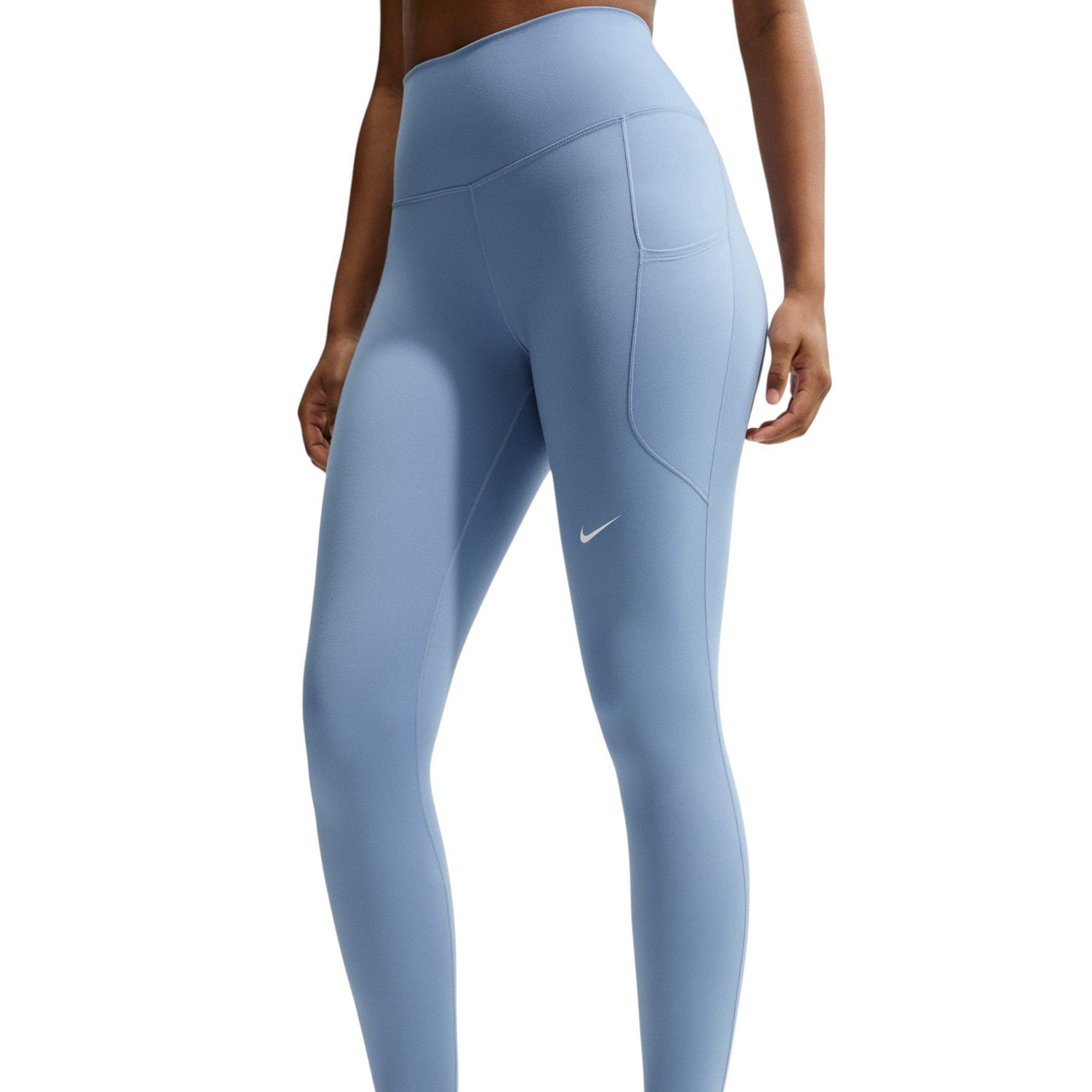 Nike Women's One High-Waisted 7/8 Leggings with Pockets - Blue - BLUE